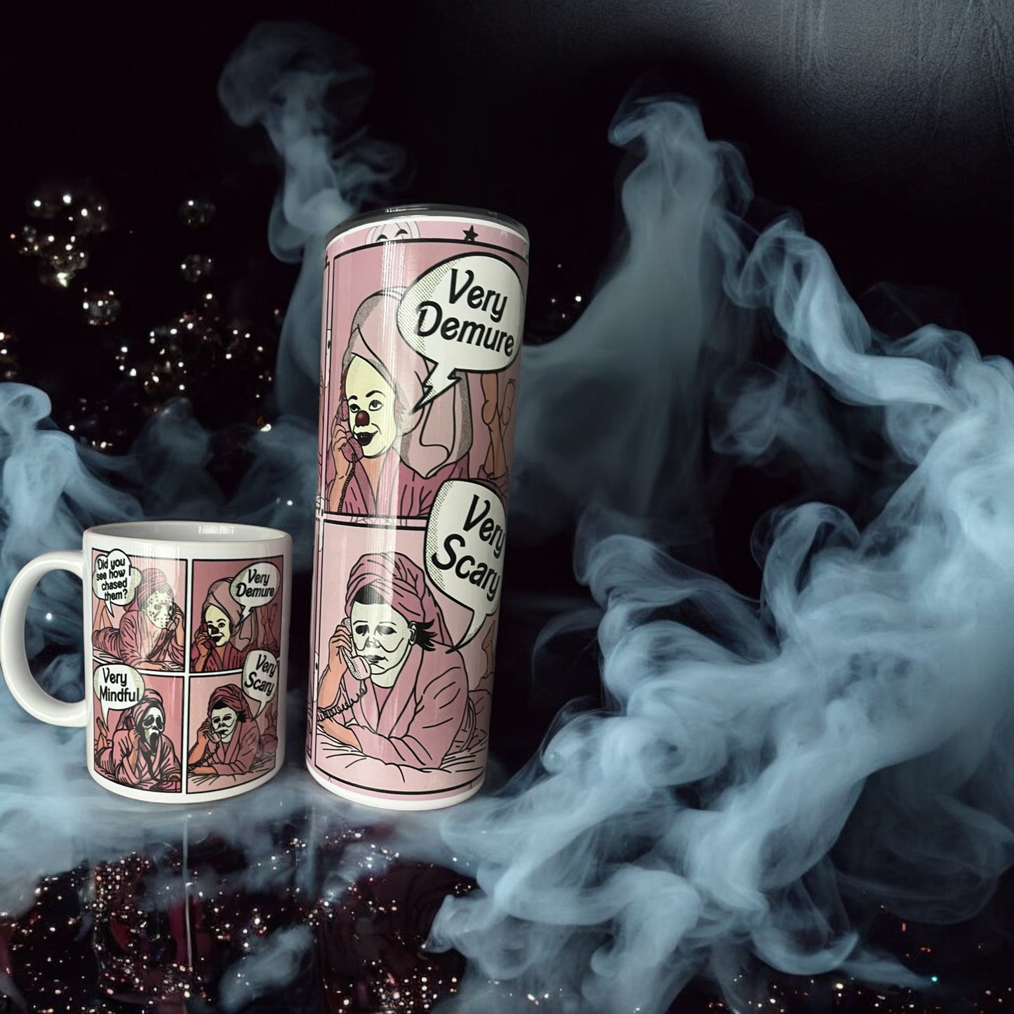 Pink Spooky Demure Theme Tumbler Mug