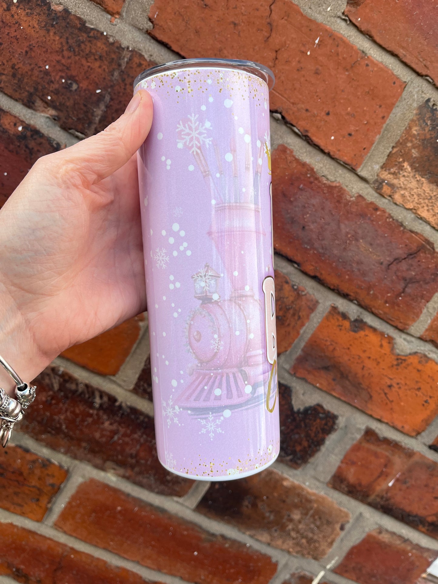 Pink Make Up Christmas Tumbler