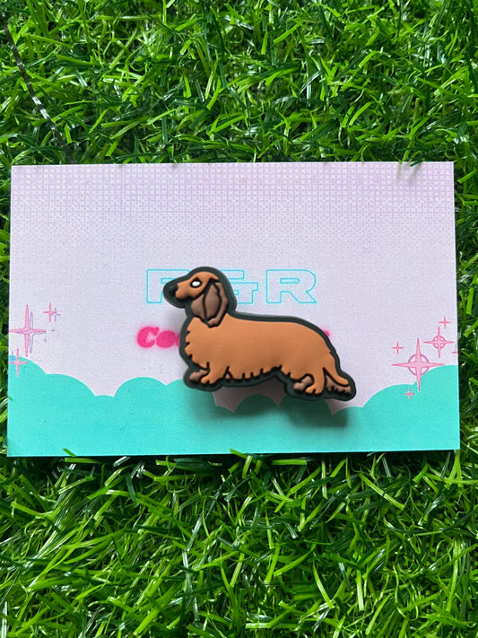 Long Haired Dachshund Charm